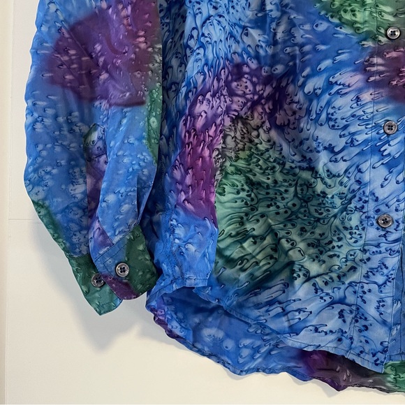 Footlocker | Vintage Silk Button Up - Picture 4 of 12